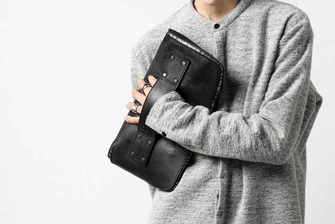 ierib MINIMAL SHIRT / COMPRESSED PILE KNIT (GREY) - Image 37