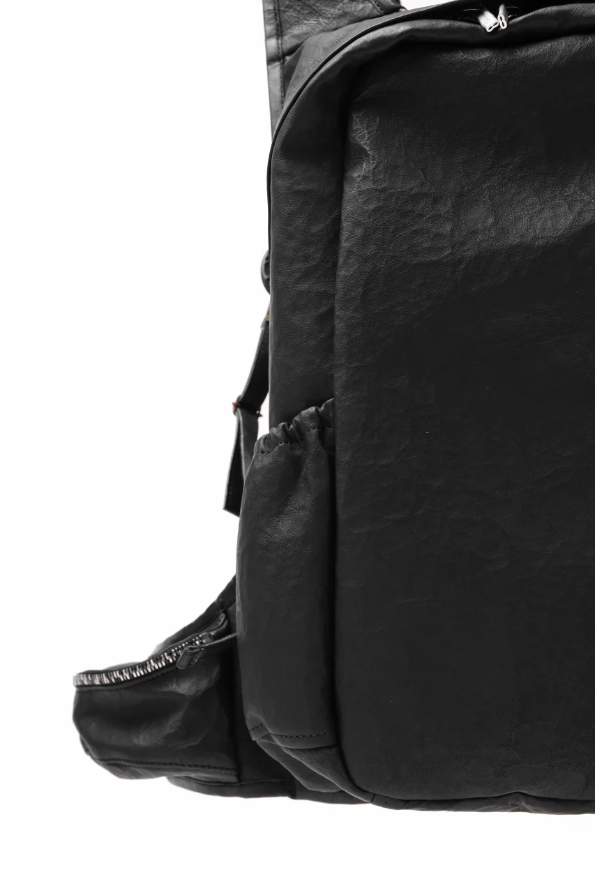 ierib NEW TRIO RUCKSACK / DYNEEMA Leather (BLACK) - Image 10