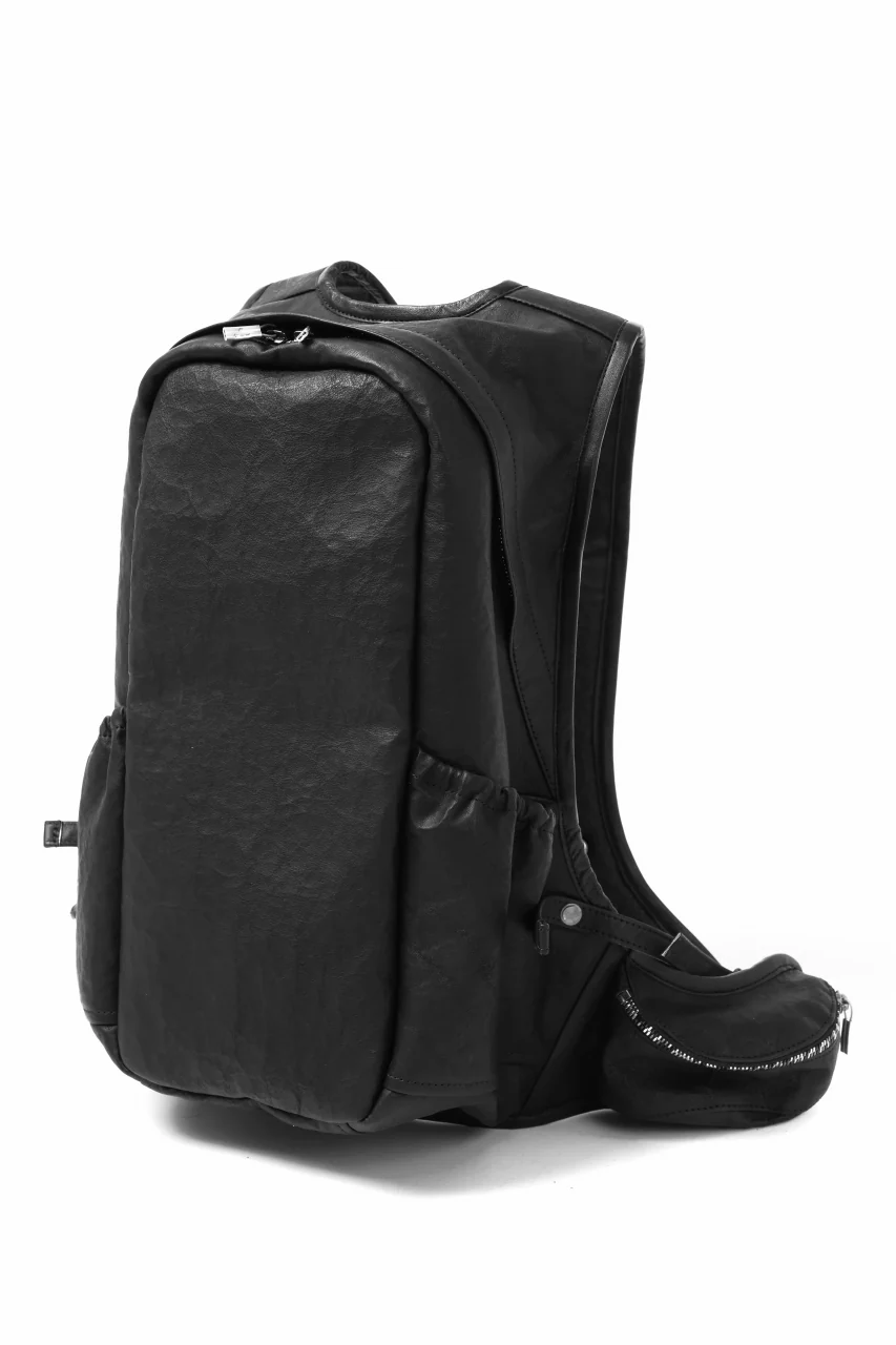 ierib NEW TRIO RUCKSACK / DYNEEMA Leather (BLACK) - Image 8