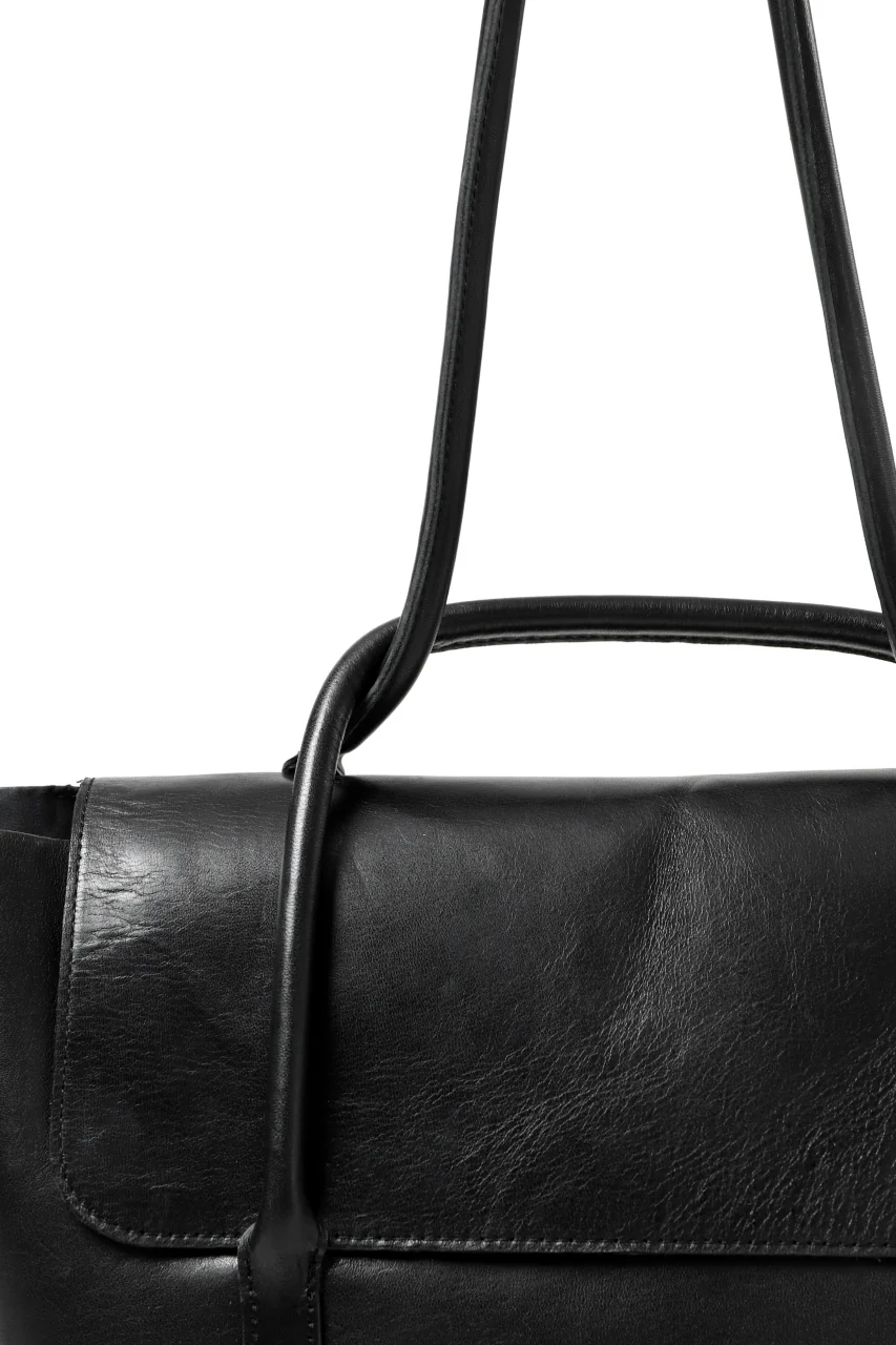 ierib ONE SHOULDER BOSTON BAG #2 / smooth horse leather (BLACK) - Image 12
