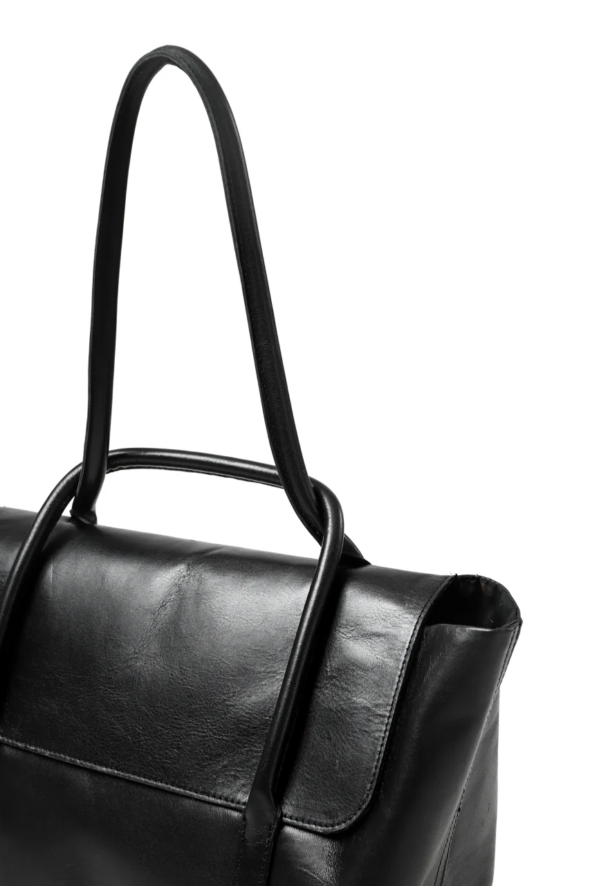 ierib ONE SHOULDER BOSTON BAG #2 / smooth horse leather (BLACK) - Image 13