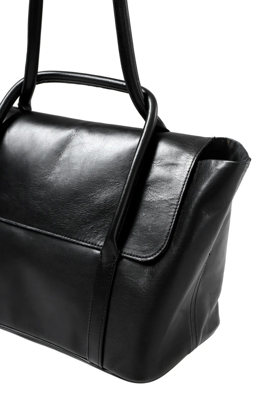 ierib ONE SHOULDER BOSTON BAG #2 / smooth horse leather (BLACK) - Image 14