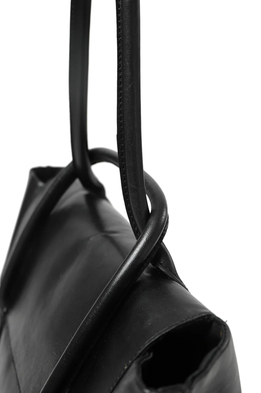 ierib ONE SHOULDER BOSTON BAG #2 / smooth horse leather (BLACK) - Image 15
