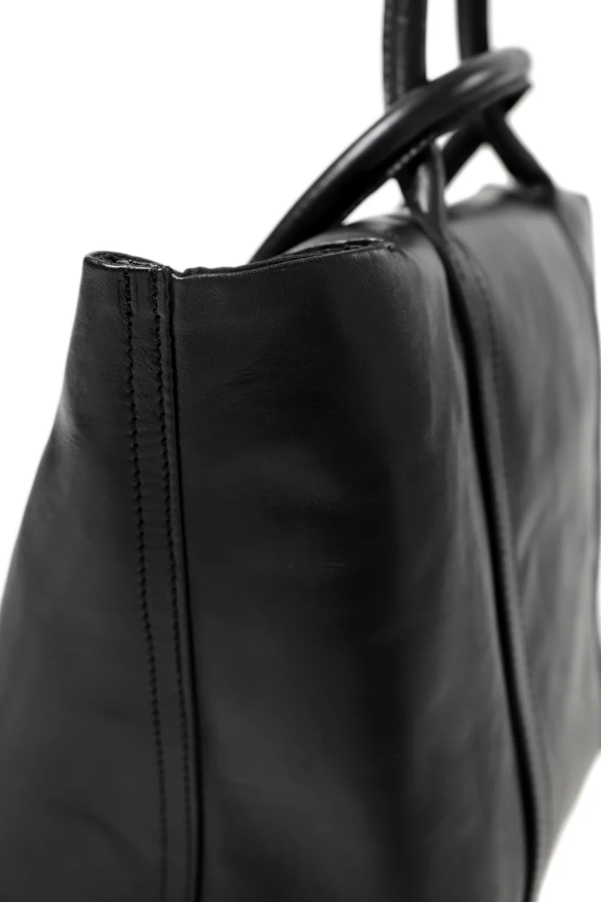 ierib ONE SHOULDER BOSTON BAG #2 / smooth horse leather (BLACK) - Image 17