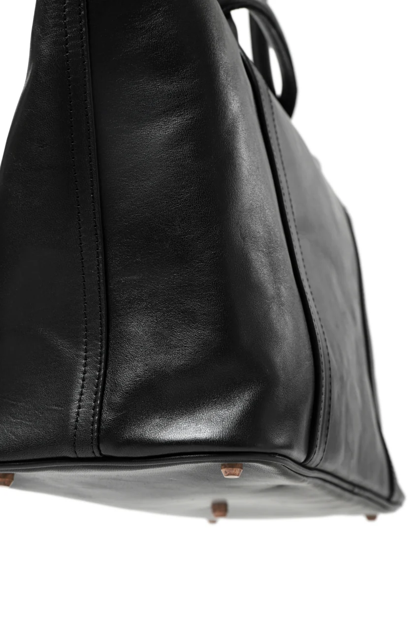 ierib ONE SHOULDER BOSTON BAG #2 / smooth horse leather (BLACK) - Image 18