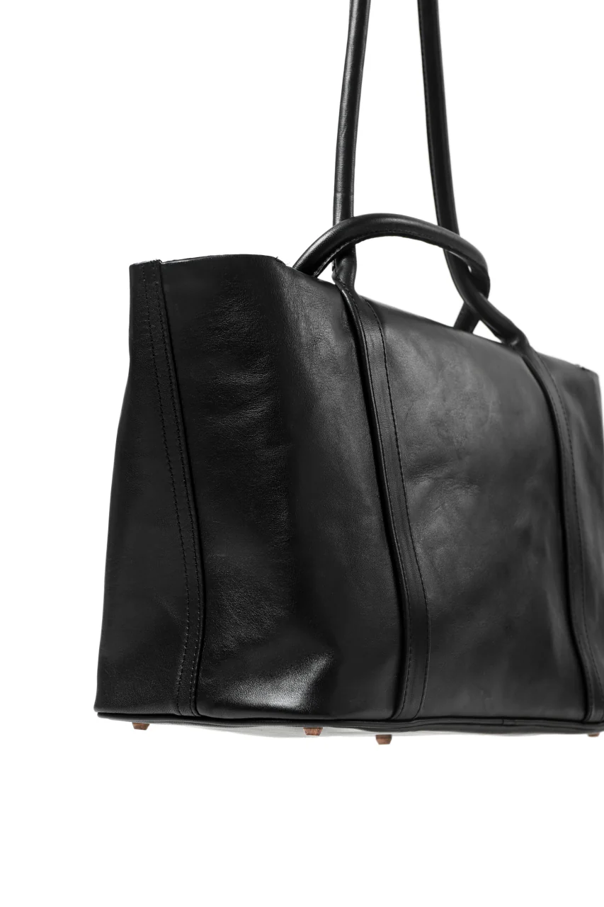 ierib ONE SHOULDER BOSTON BAG #2 / smooth horse leather (BLACK) - Image 19