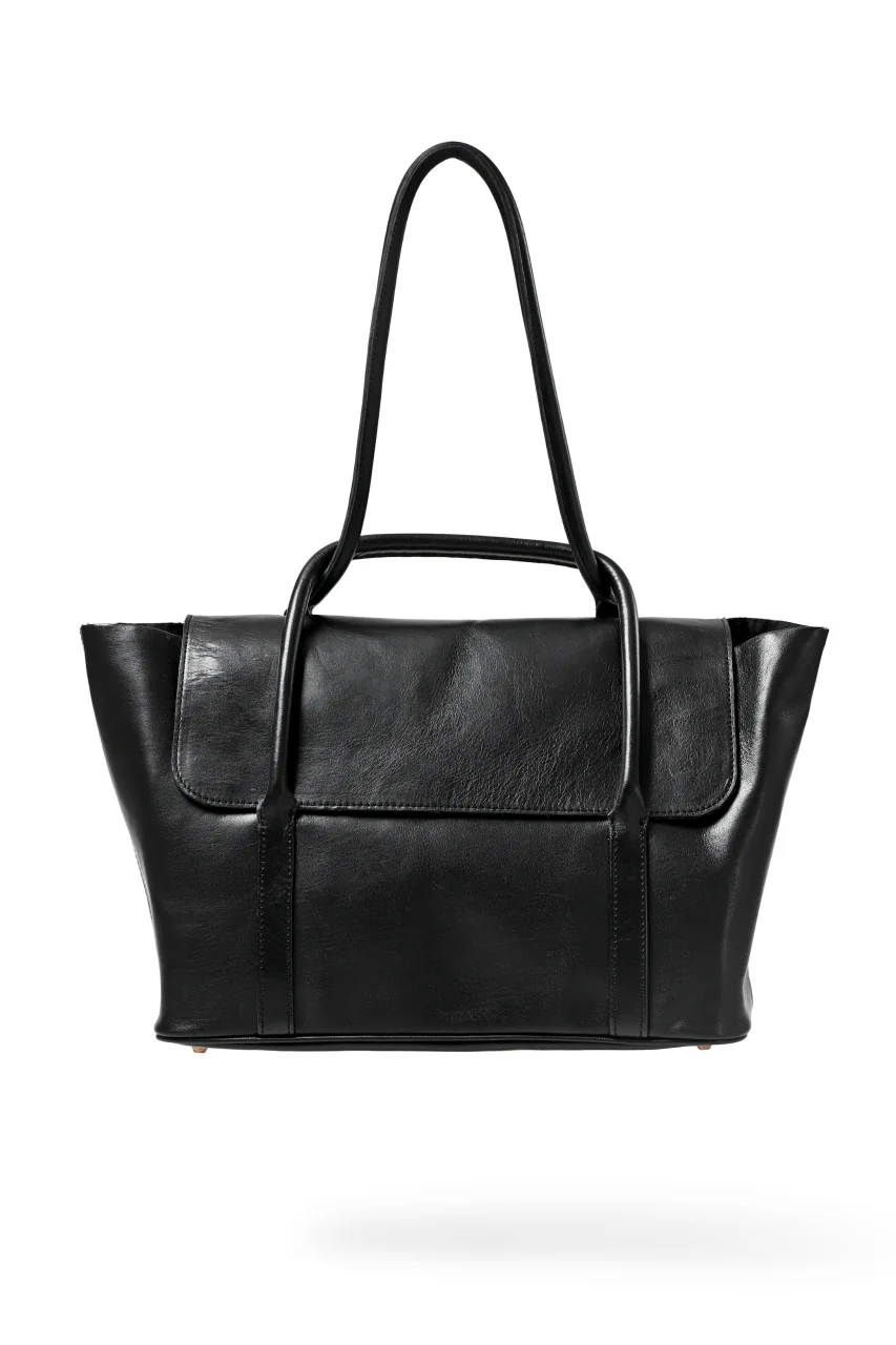 ierib ONE SHOULDER BOSTON BAG #2 / smooth horse leather (BLACK) - Image 2