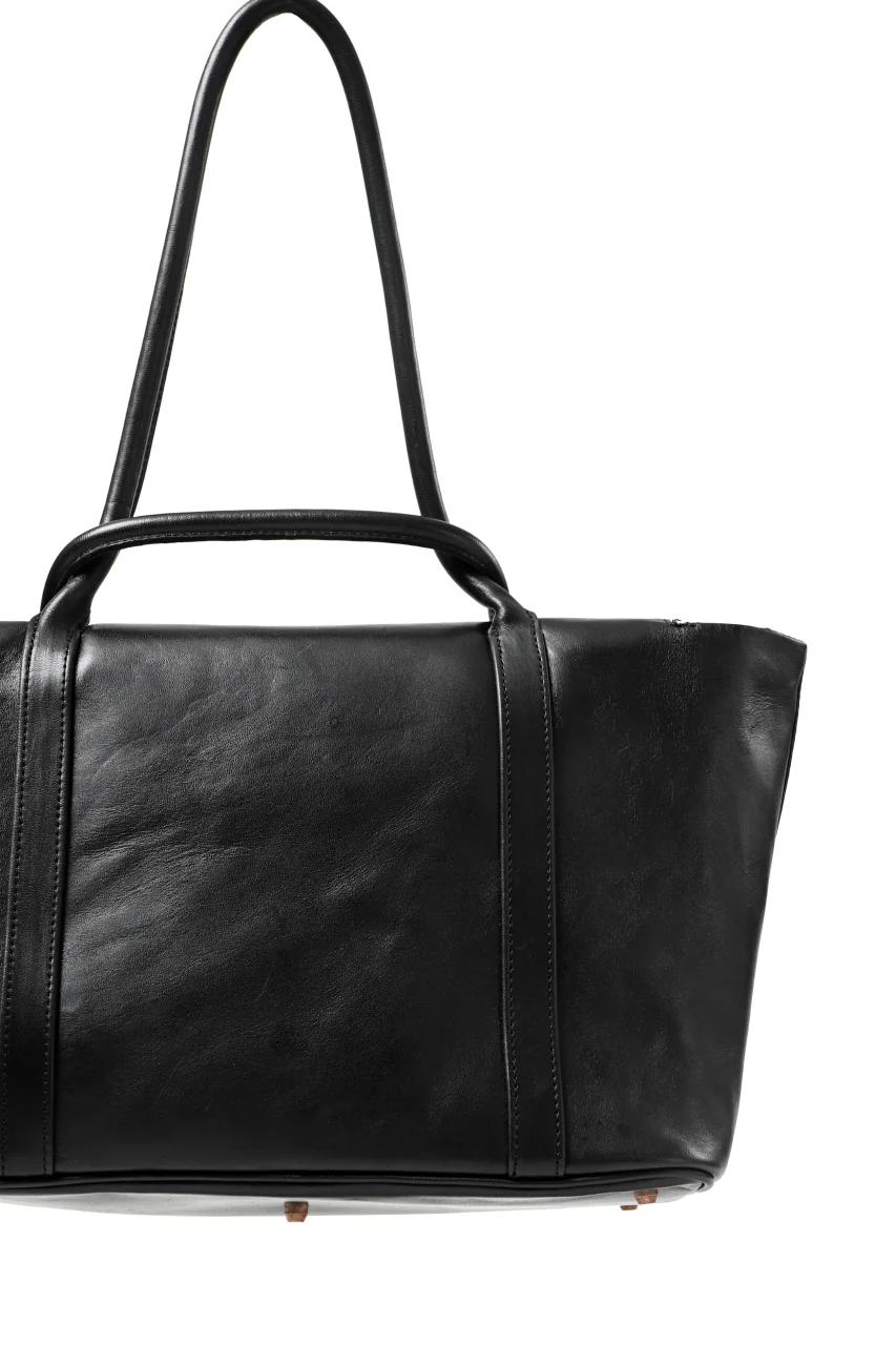 ierib ONE SHOULDER BOSTON BAG #2 / smooth horse leather (BLACK) - Image 20