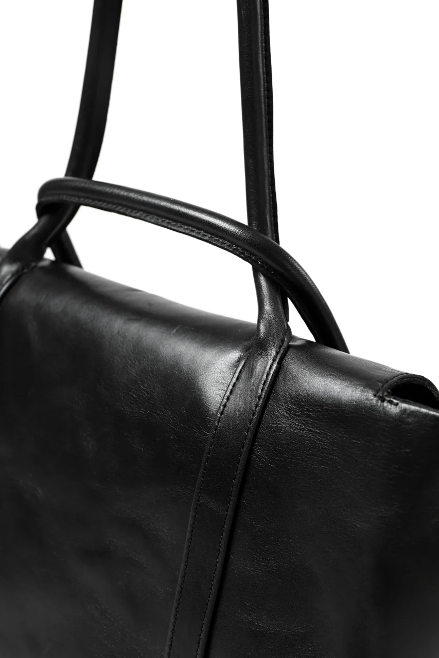 ierib ONE SHOULDER BOSTON BAG #2 / smooth horse leather (BLACK) - Image 21
