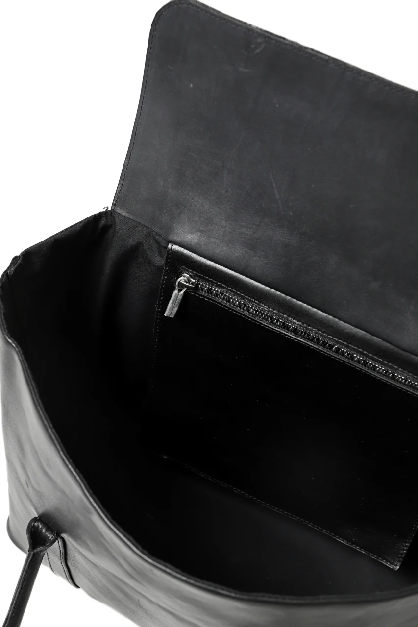 ierib ONE SHOULDER BOSTON BAG #2 / smooth horse leather (BLACK) - Image 23