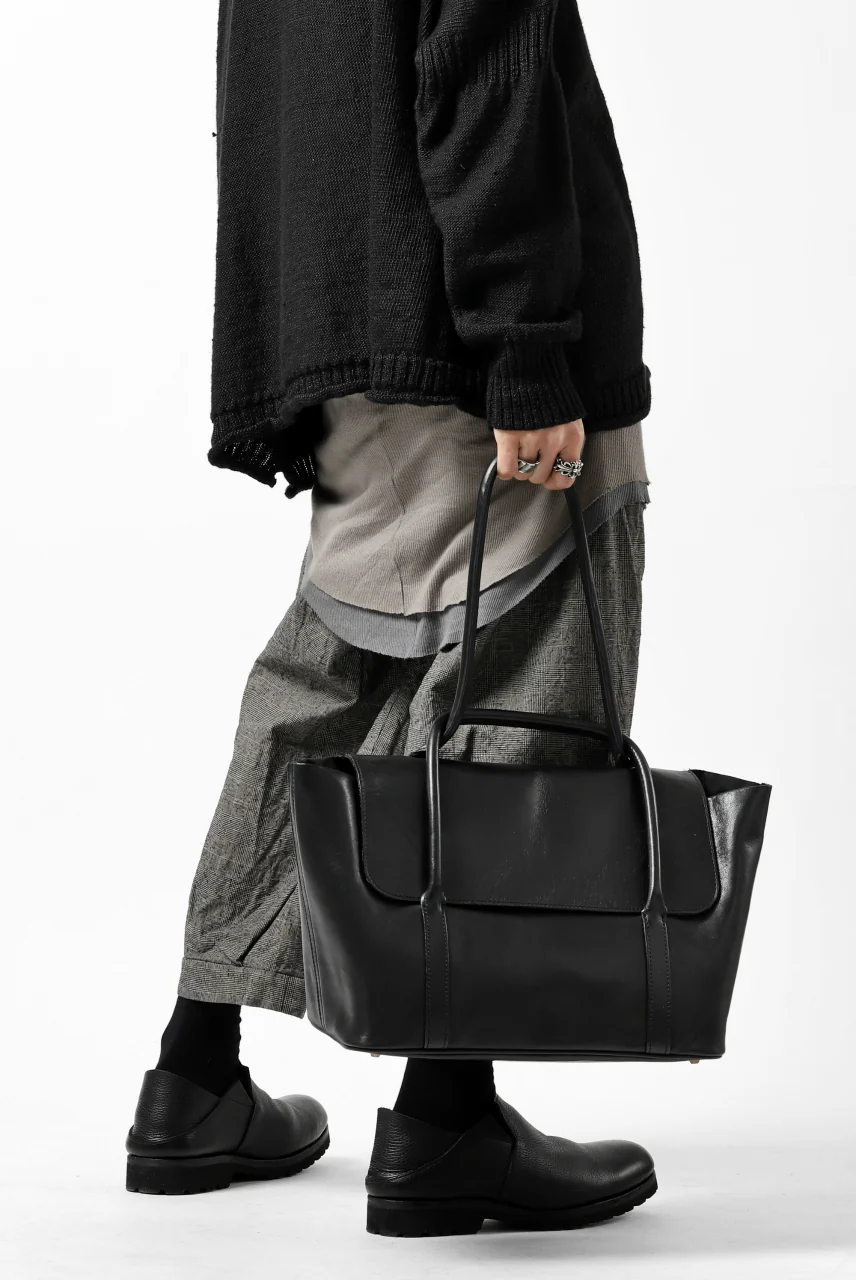 ierib ONE SHOULDER BOSTON BAG #2 / smooth horse leather (BLACK) - Image 29