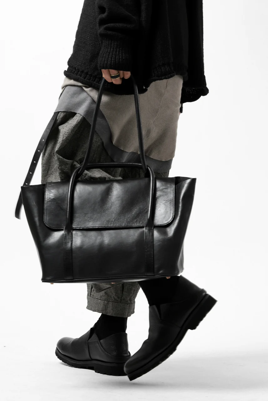 ierib ONE SHOULDER BOSTON BAG #2 / smooth horse leather (BLACK) - Image 30