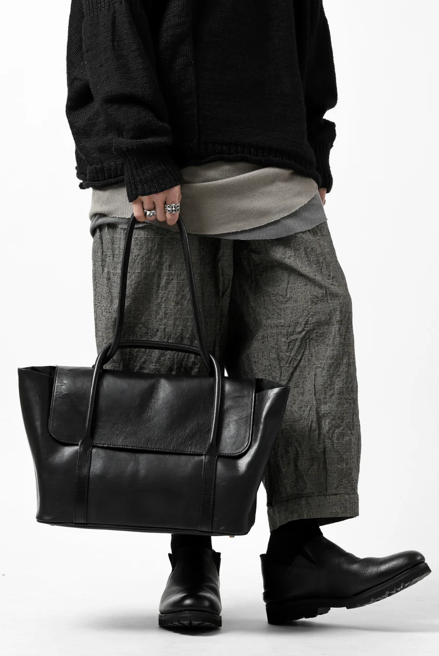 ierib ONE SHOULDER BOSTON BAG #2 / smooth horse leather (BLACK) - Image 32