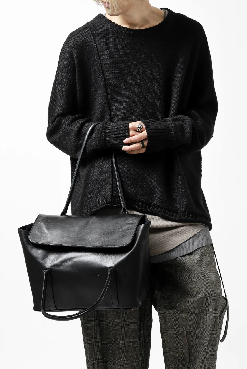 ierib ONE SHOULDER BOSTON BAG #2 / smooth horse leather (BLACK) - Image 35