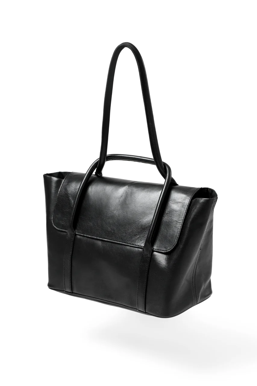 ierib ONE SHOULDER BOSTON BAG #2 / smooth horse leather (BLACK) - Image 4