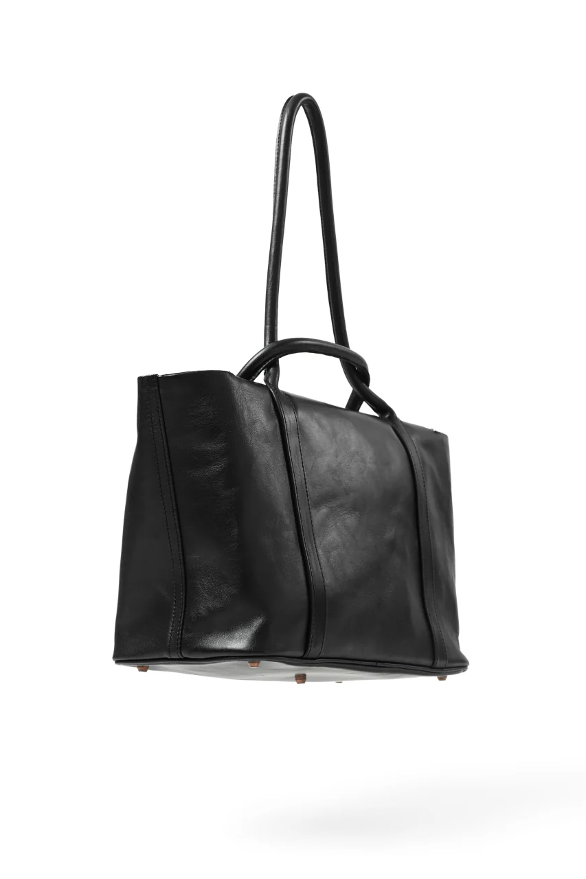 ierib ONE SHOULDER BOSTON BAG #2 / smooth horse leather (BLACK) - Image 6
