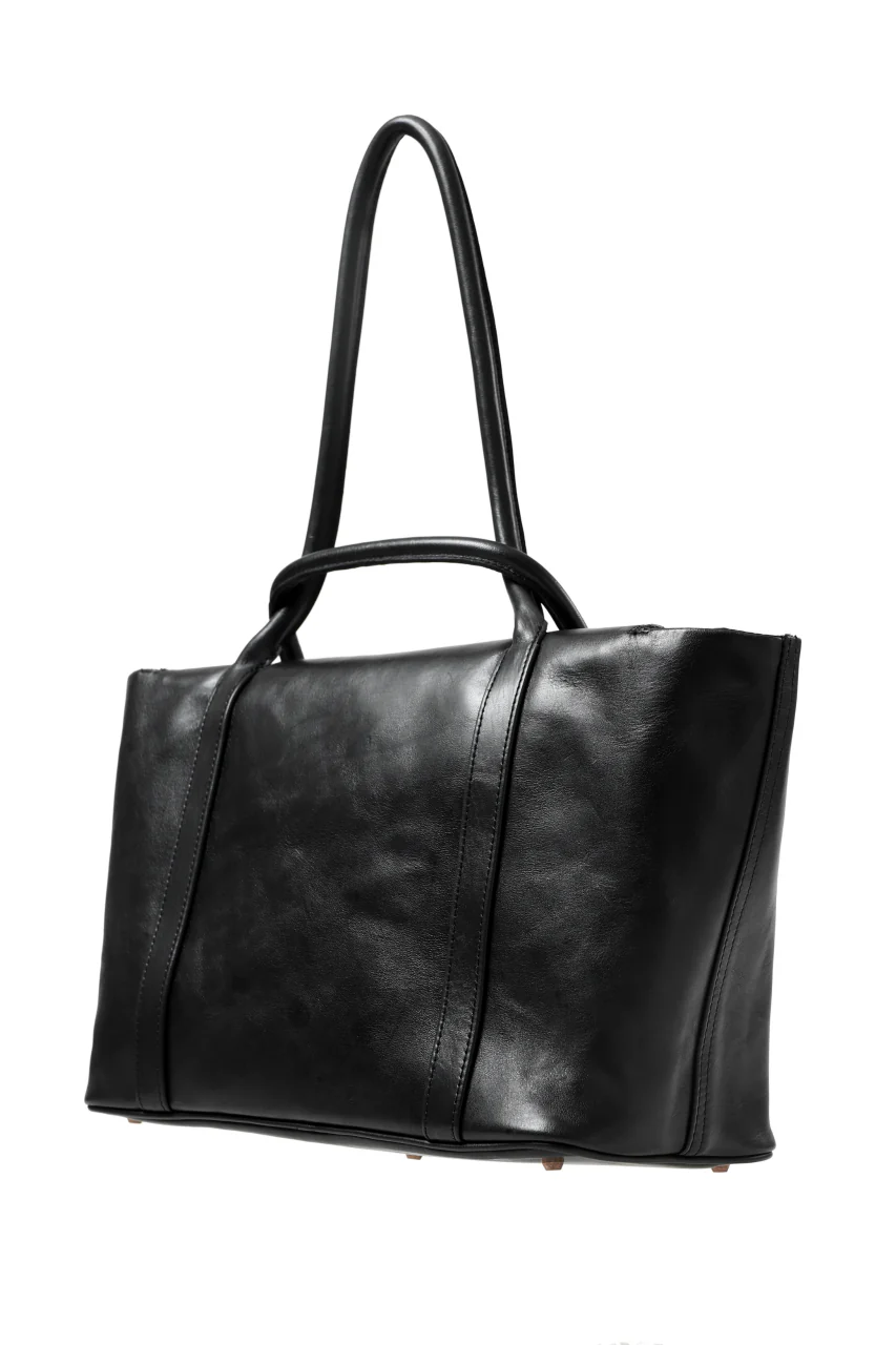 ierib ONE SHOULDER BOSTON BAG #2 / smooth horse leather (BLACK) - Image 8