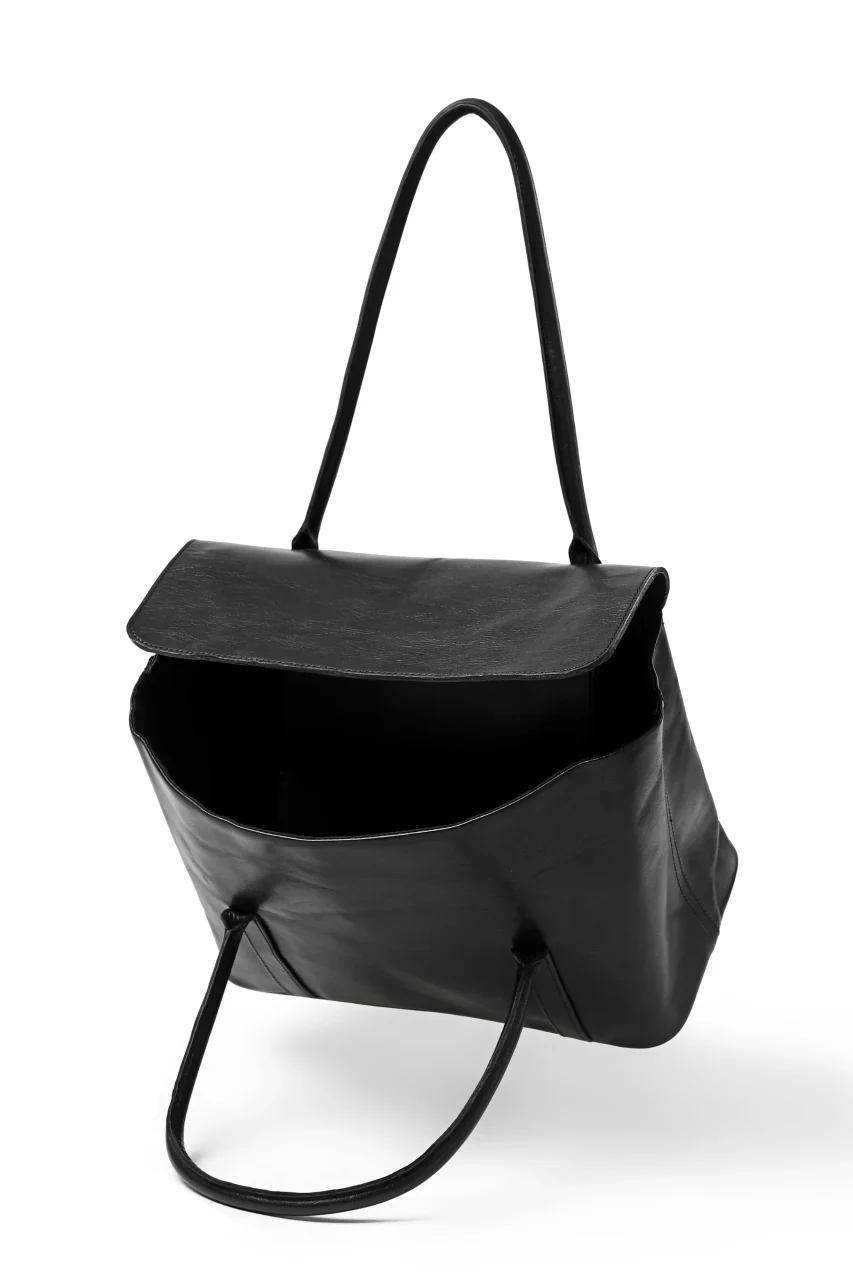 ierib ONE SHOULDER BOSTON BAG #2 / smooth horse leather (BLACK) - Image 9