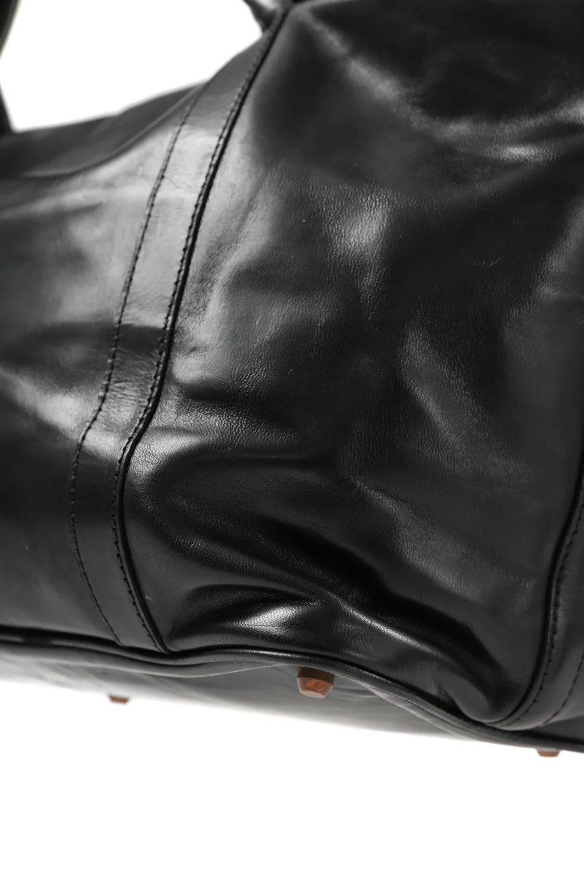ierib ONE SHOULDER BOSTON BAG / smooth horse leather (BLACK) - Image 20
