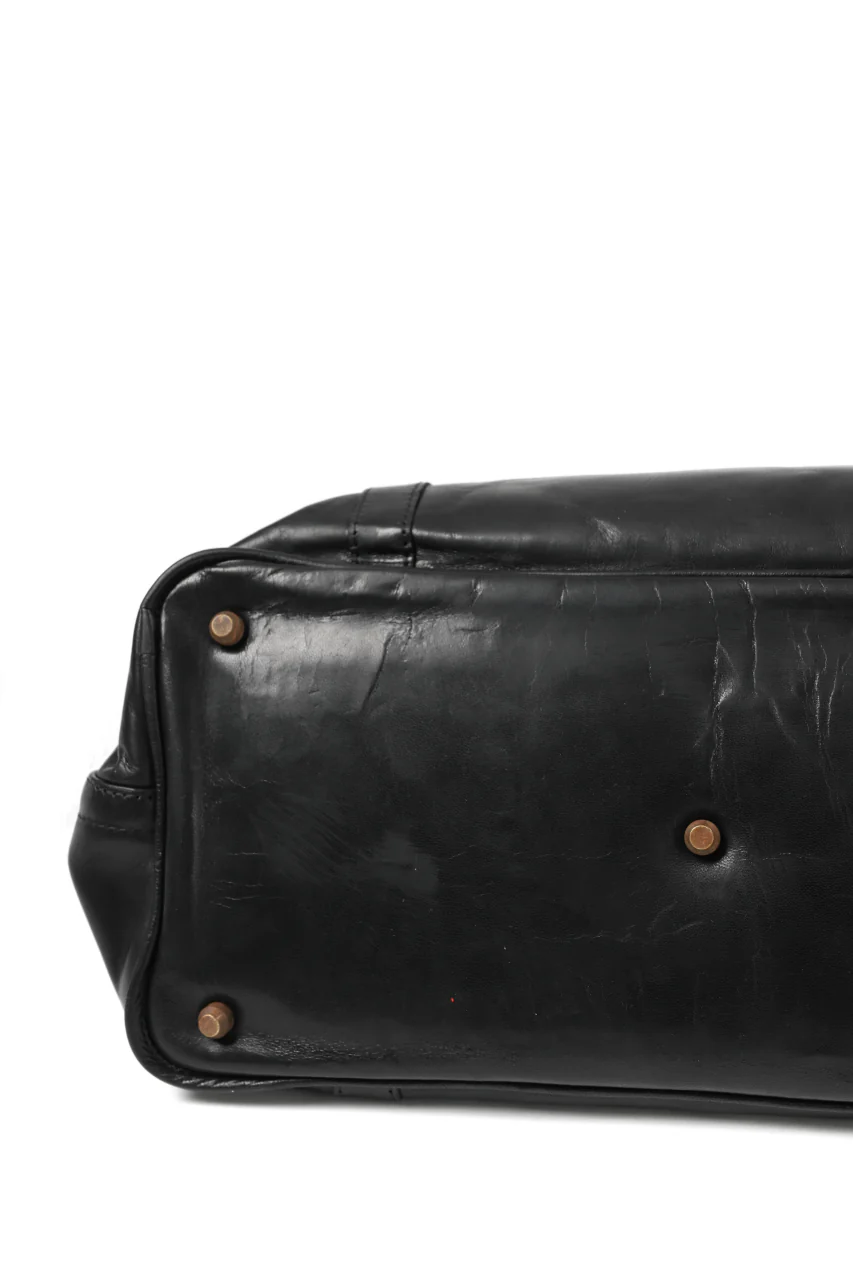 ierib ONE SHOULDER BOSTON BAG / smooth horse leather (BLACK) - Image 21