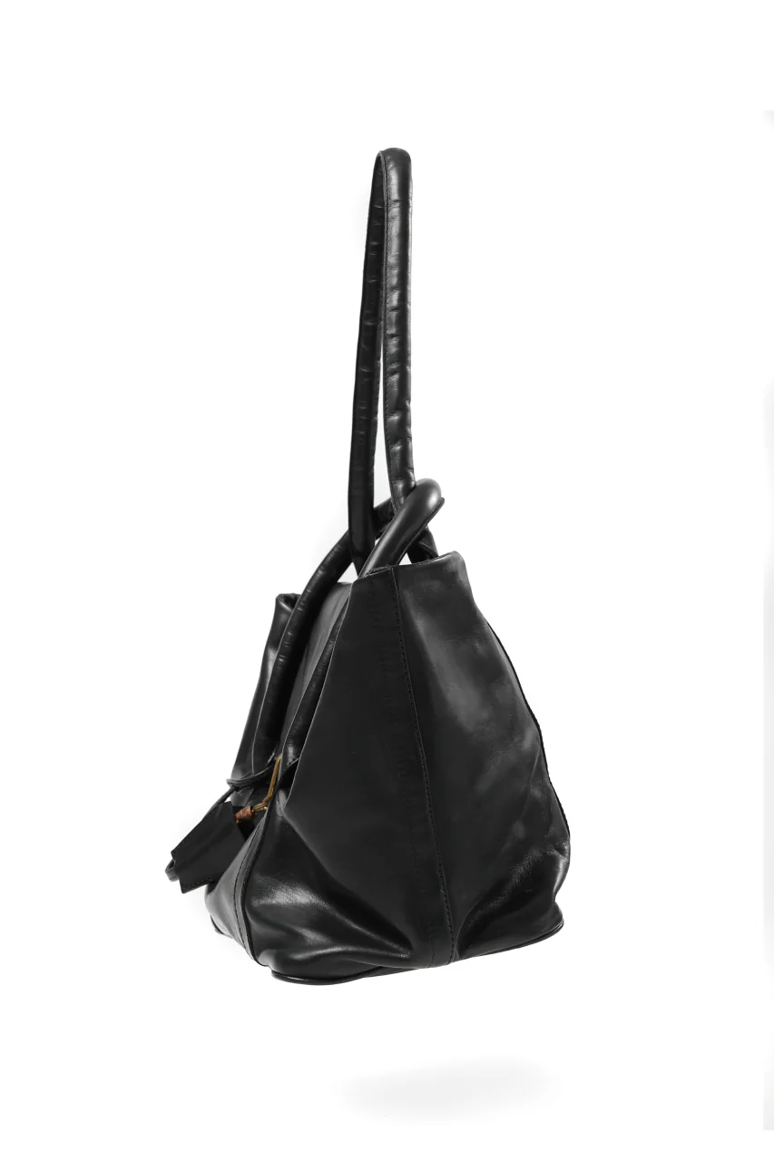 ierib ONE SHOULDER BOSTON BAG / smooth horse leather (BLACK) - Image 8