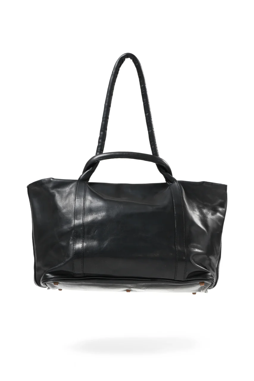 ierib ONE SHOULDER BOSTON BAG / smooth horse leather (BLACK) - Image 9