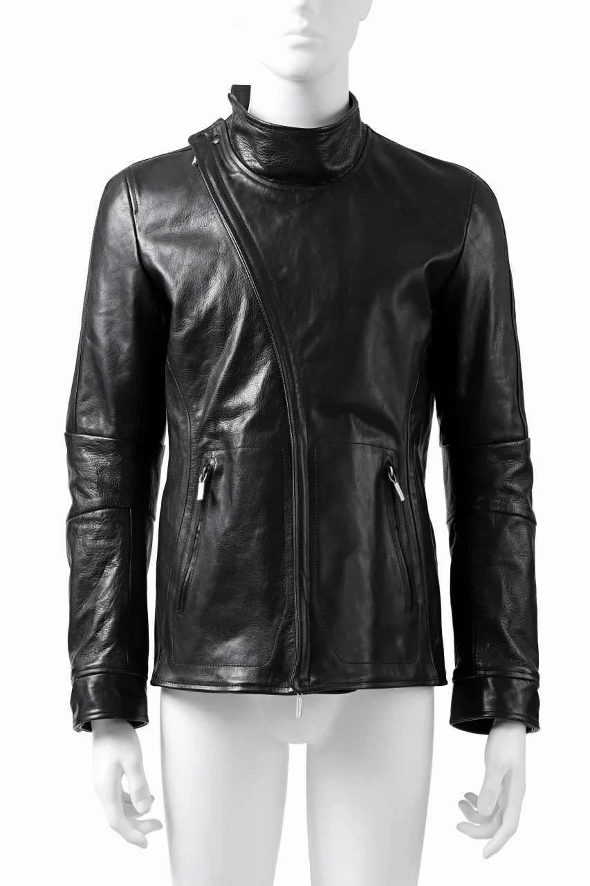 ierib exclusive peat zipper jacket  / smooth horse leather (BLACK)