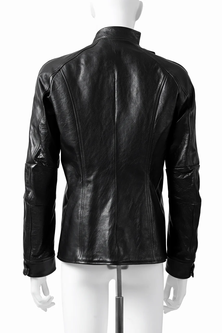 ierib exclusive peat zipper jacket  / smooth horse leather (BLACK) - Image 10