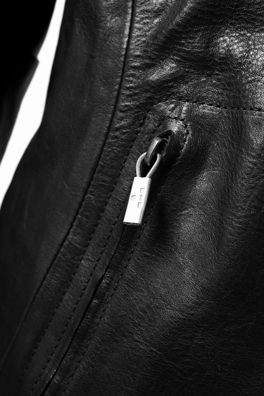 ierib exclusive peat zipper jacket  / smooth horse leather (BLACK) - Image 19