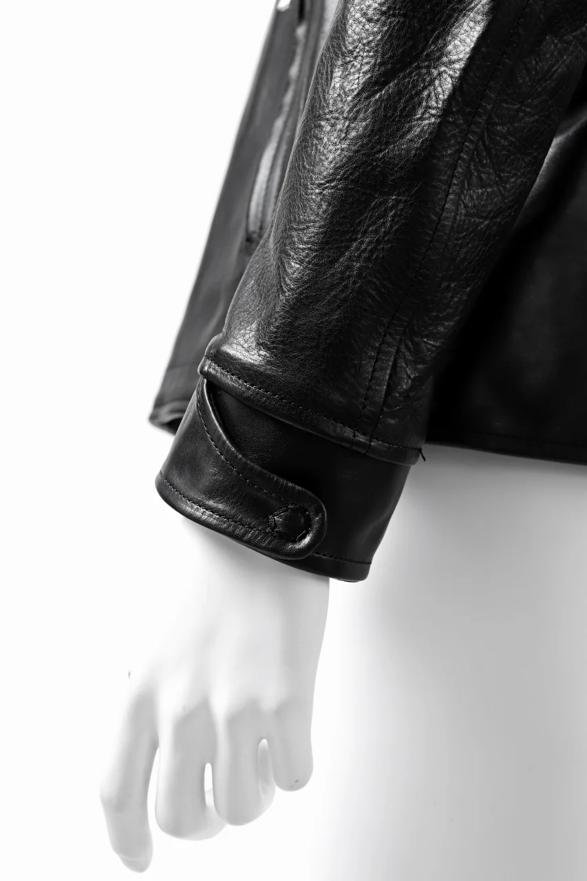ierib exclusive peat zipper jacket  / smooth horse leather (BLACK) - Image 20