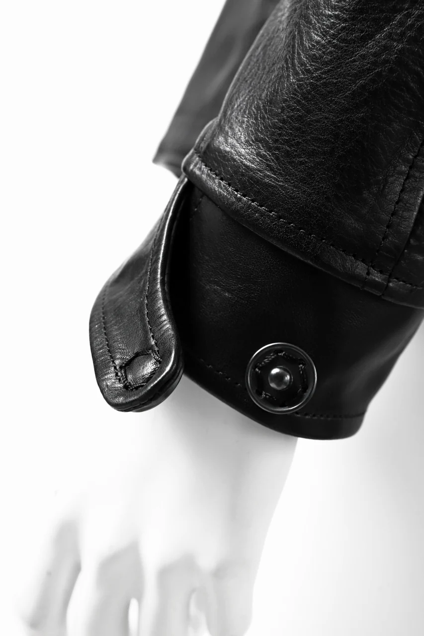 ierib exclusive peat zipper jacket  / smooth horse leather (BLACK) - Image 21