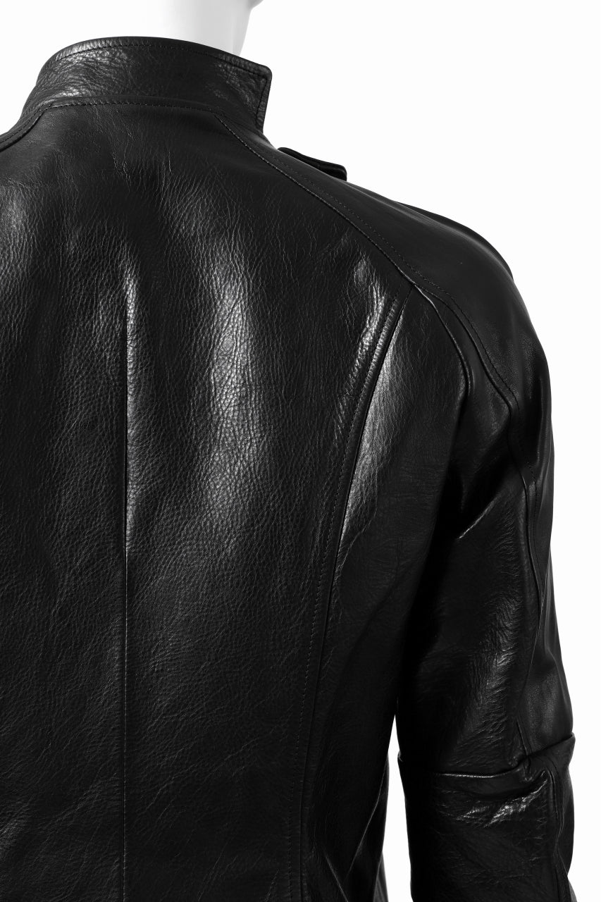 ierib exclusive peat zipper jacket  / smooth horse leather (BLACK) - Image 23