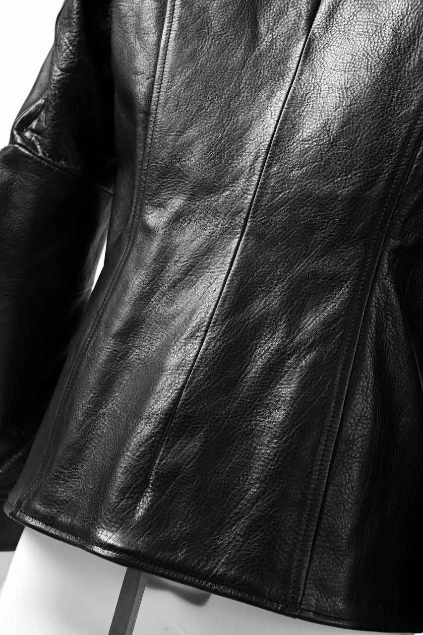 ierib exclusive peat zipper jacket  / smooth horse leather (BLACK) - Image 24