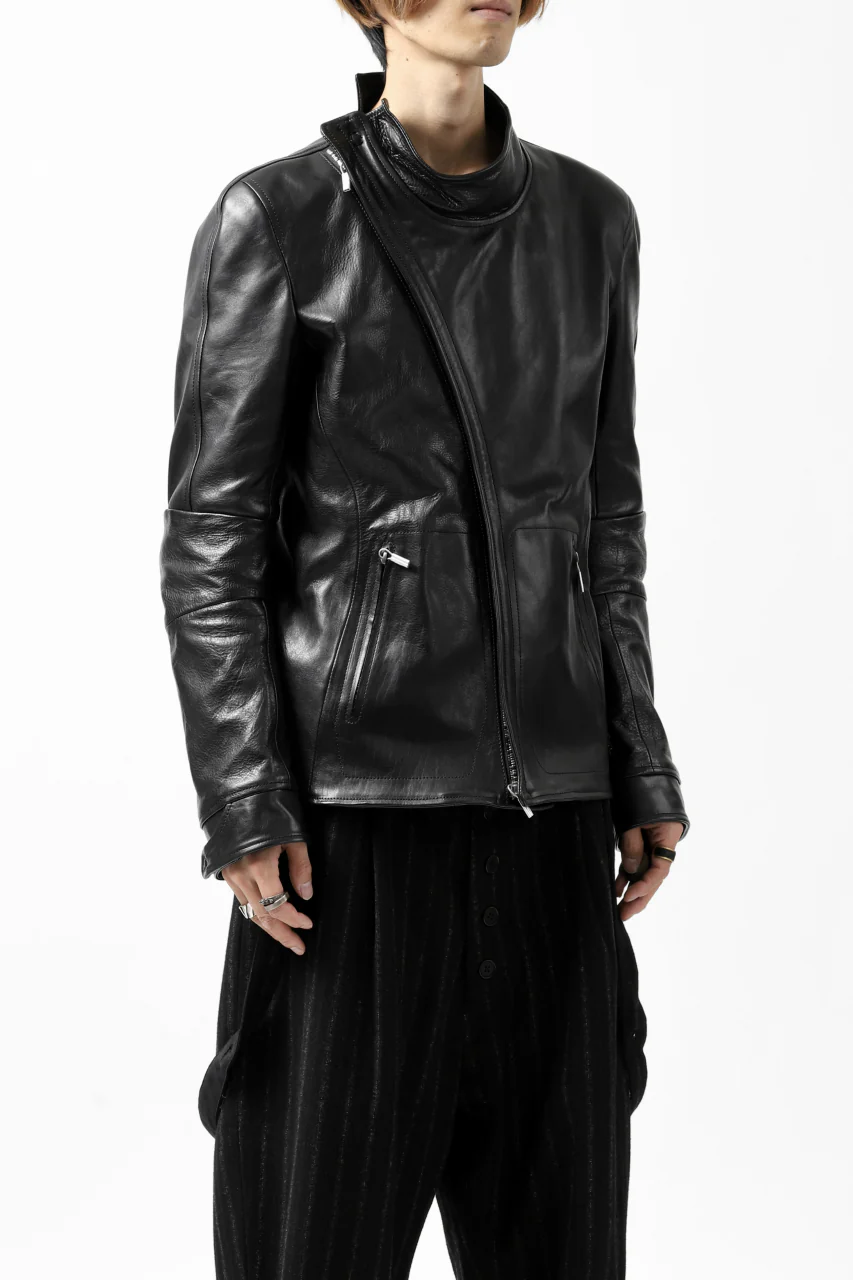 ierib exclusive peat zipper jacket  / smooth horse leather (BLACK) - Image 37