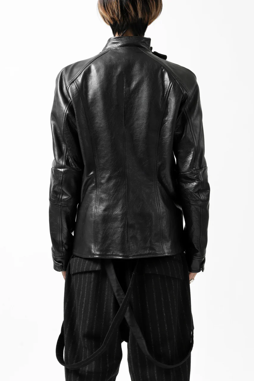 ierib exclusive peat zipper jacket  / smooth horse leather (BLACK) - Image 39