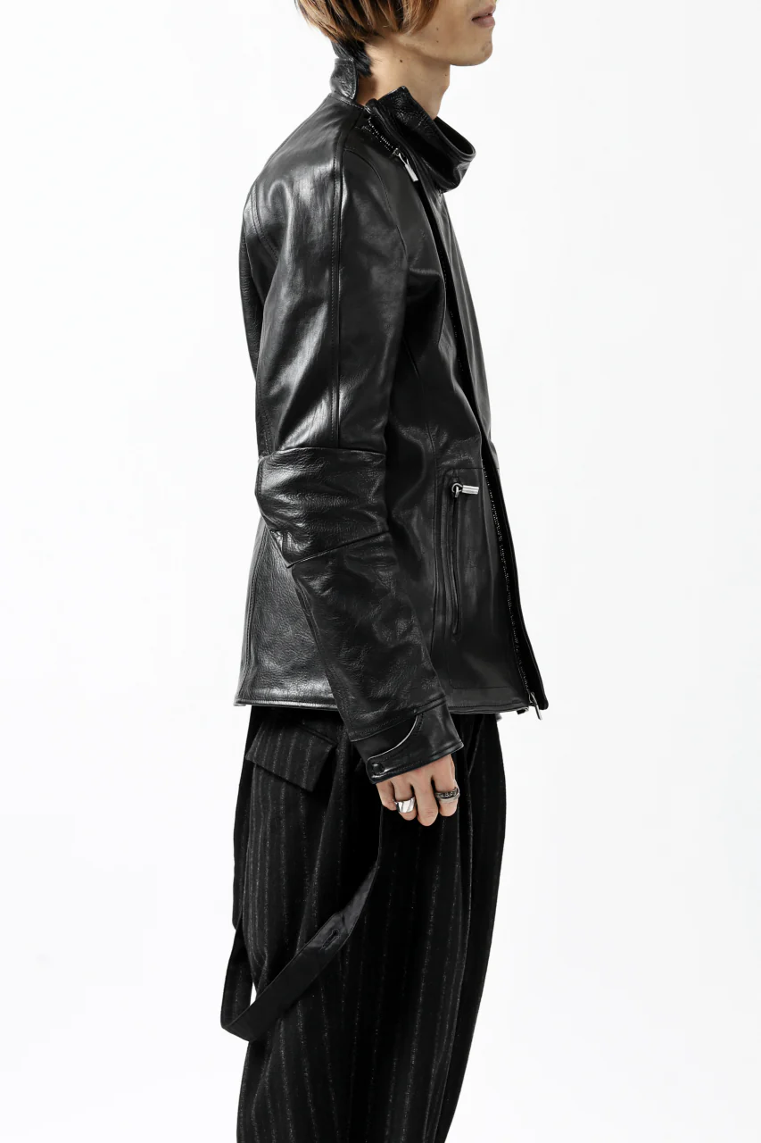 ierib exclusive peat zipper jacket  / smooth horse leather (BLACK) - Image 40