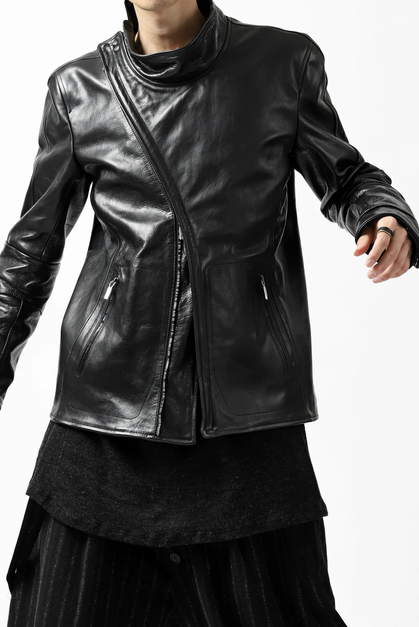 ierib exclusive peat zipper jacket  / smooth horse leather (BLACK) - Image 42
