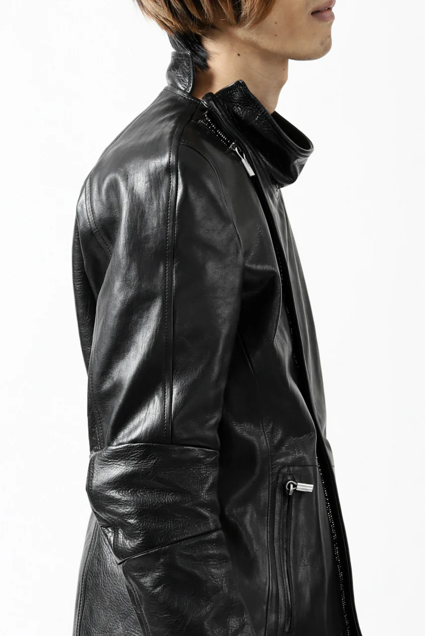 ierib exclusive peat zipper jacket  / smooth horse leather (BLACK) - Image 43