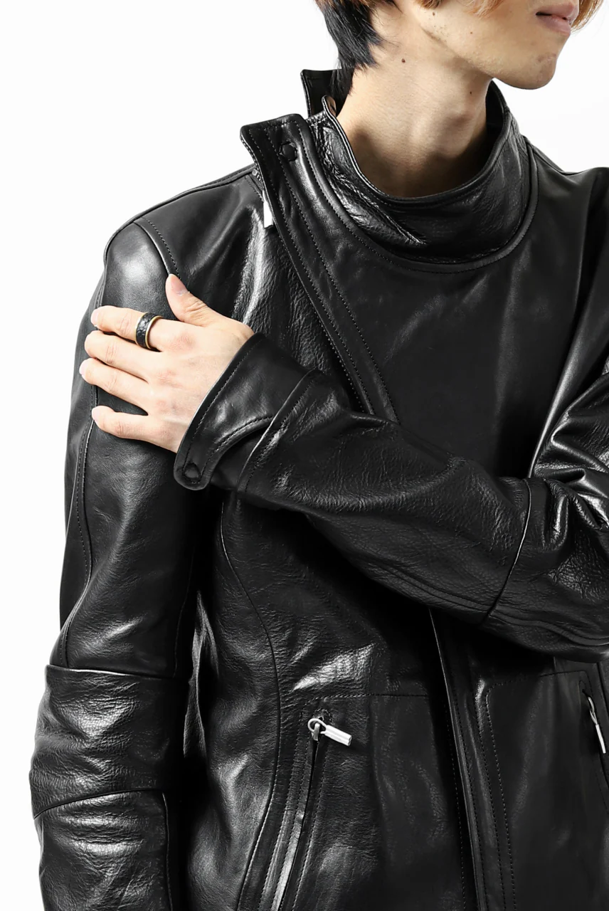 ierib exclusive peat zipper jacket  / smooth horse leather (BLACK) - Image 47