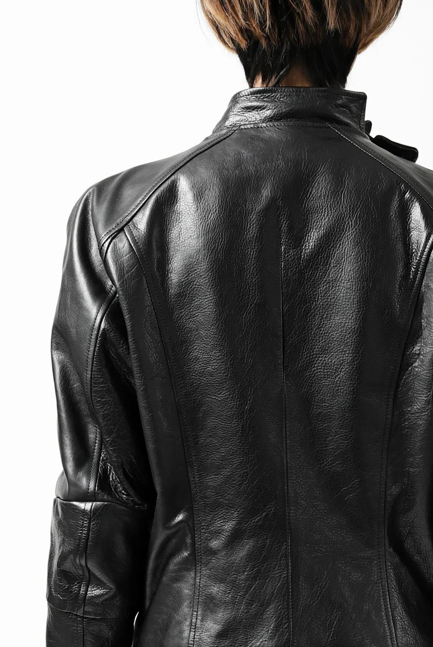 ierib exclusive peat zipper jacket  / smooth horse leather (BLACK) - Image 49