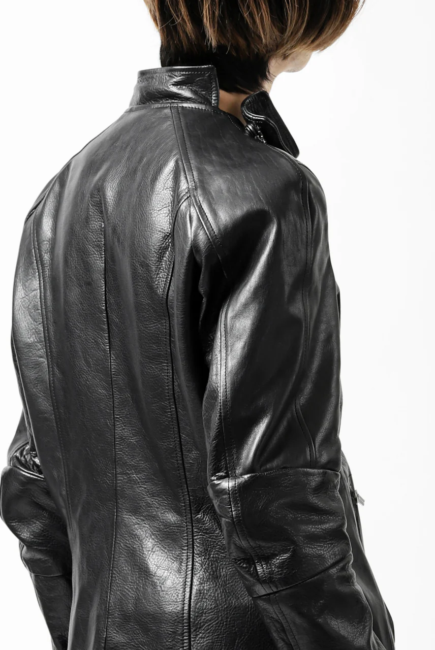 ierib exclusive peat zipper jacket  / smooth horse leather (BLACK) - Image 50
