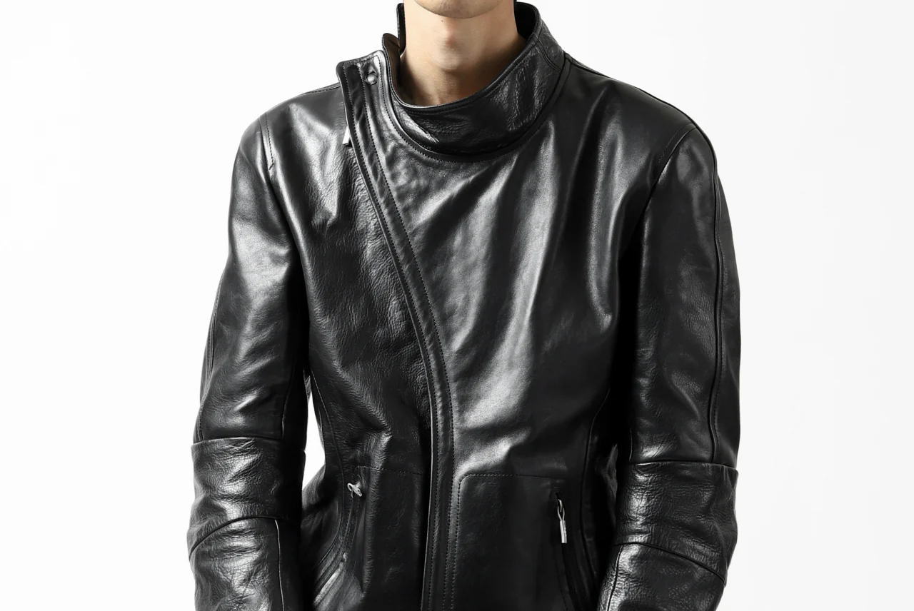 ierib exclusive peat zipper jacket  / smooth horse leather (BLACK) - Image 52