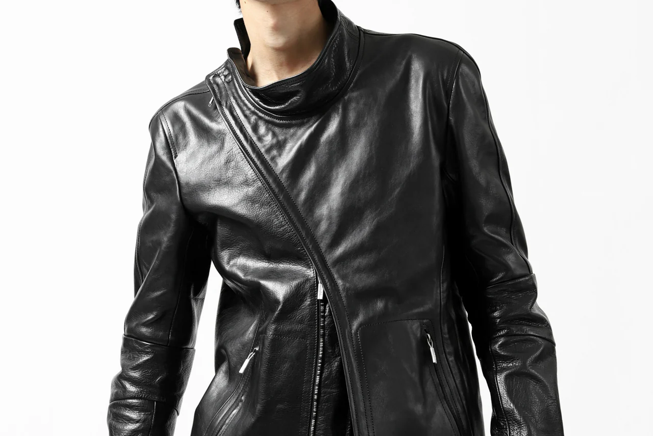 ierib exclusive peat zipper jacket  / smooth horse leather (BLACK) - Image 53