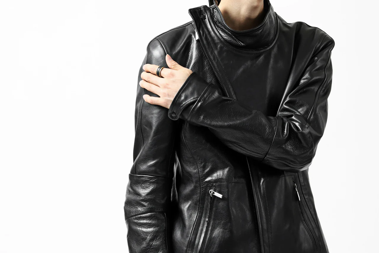 ierib exclusive peat zipper jacket  / smooth horse leather (BLACK) - Image 55
