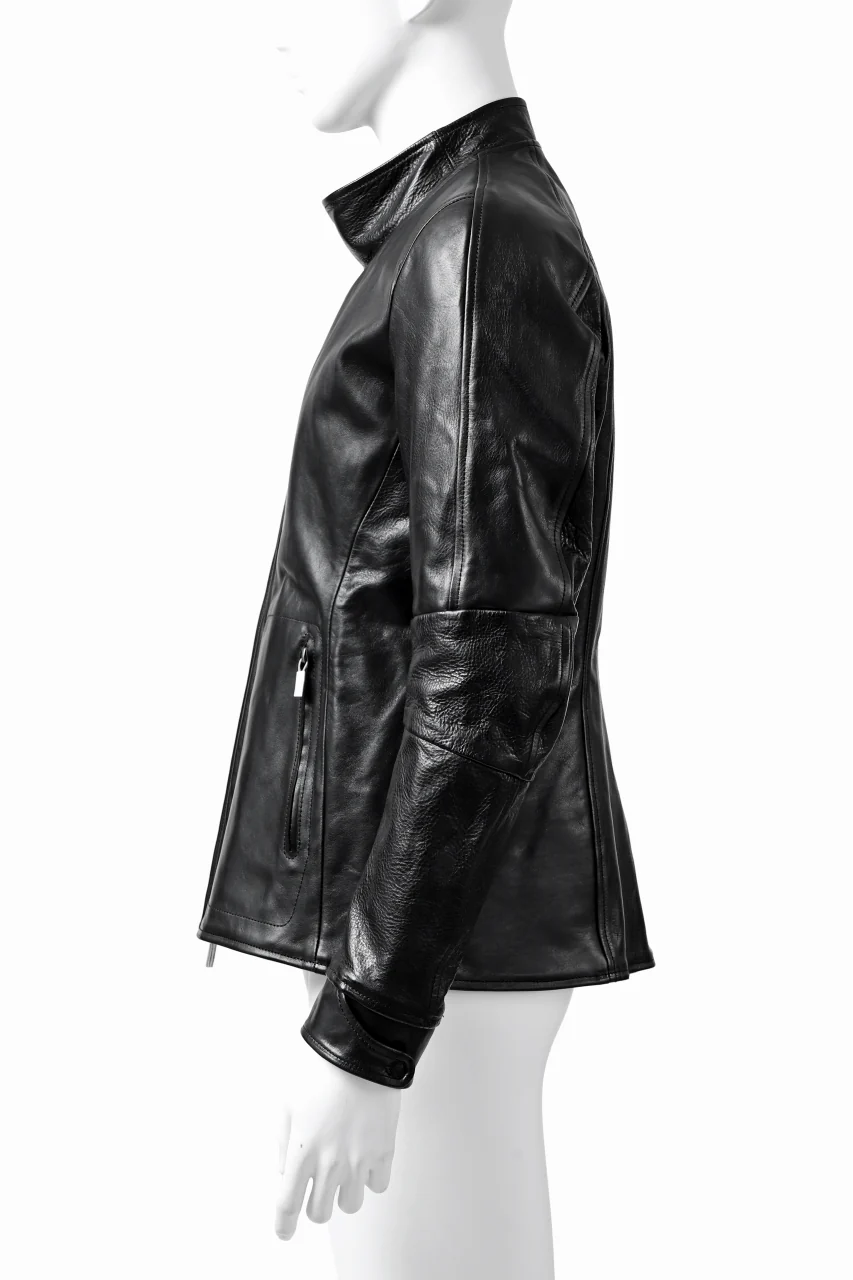 ierib exclusive peat zipper jacket  / smooth horse leather (BLACK) - Image 8