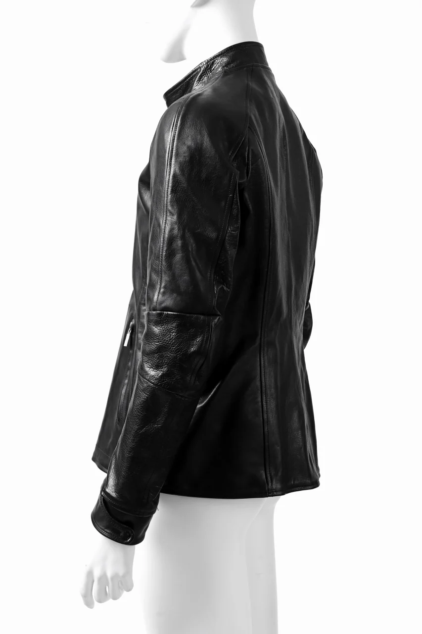 ierib exclusive peat zipper jacket  / smooth horse leather (BLACK) - Image 9
