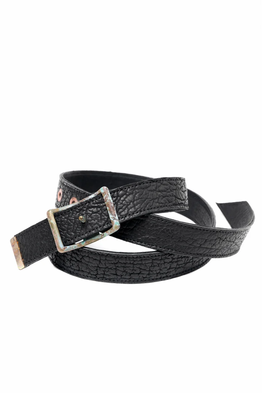 ierib Solid Buckle Belt / Kesennuma Shark (BLACK)
