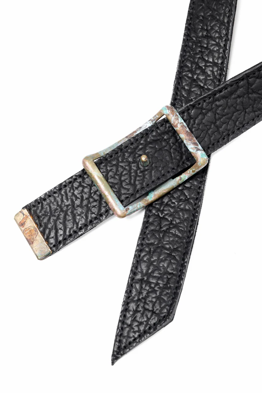 ierib Solid Buckle Belt / Kesennuma Shark (BLACK) - Image 10