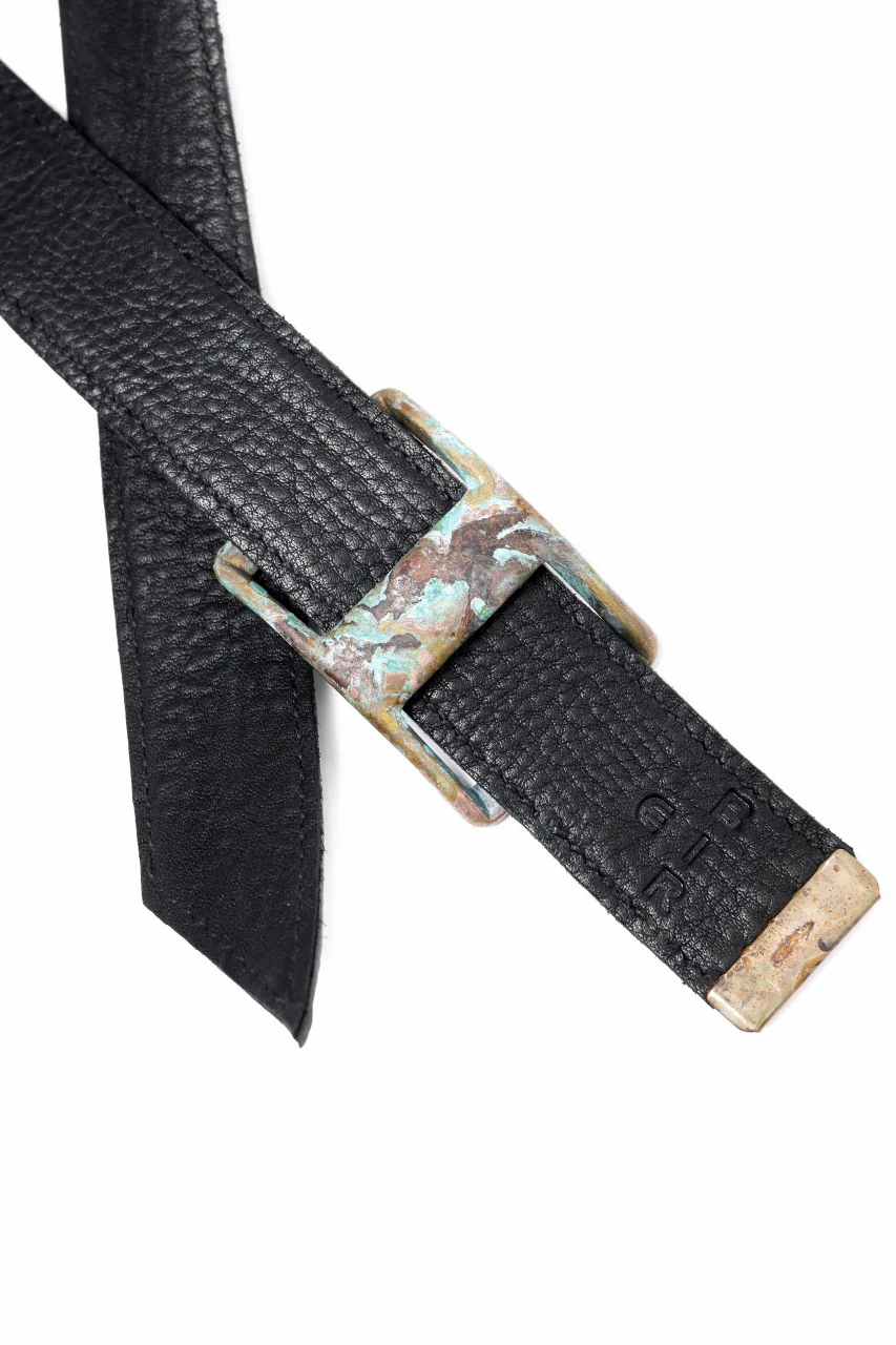 ierib Solid Buckle Belt / Kesennuma Shark (BLACK) - Image 11