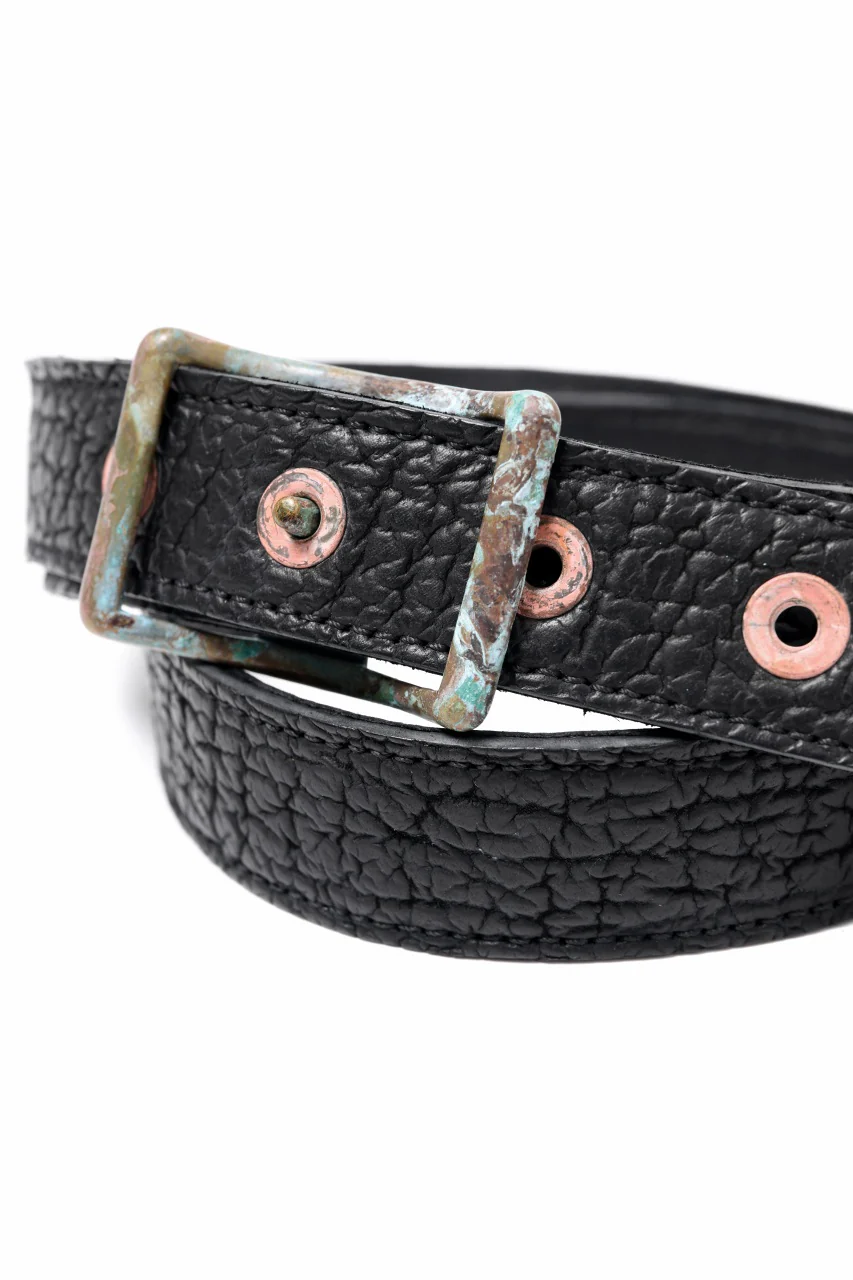 ierib Solid Buckle Belt / Kesennuma Shark (BLACK) - Image 12